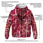 personalized boston college eagles brushstroke pattern maroon windbreaker jacket best selling