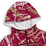 personalized boston college eagles brushstroke pattern maroon windbreaker jacket best selling