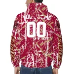 personalized boston college eagles brushstroke pattern maroon windbreaker jacket best selling