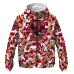 personalized boston college eagles camouflage mashup maroon windbreaker jacket best selling