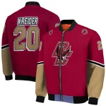 personalized boston college eagles chevron style maroon bomber jacket best selling