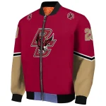 personalized boston college eagles chevron style maroon bomber jacket best selling