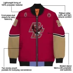 personalized boston college eagles chevron style maroon bomber jacket best selling