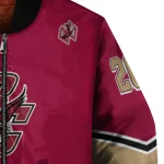 personalized boston college eagles chevron style maroon bomber jacket best selling