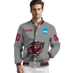 personalized boston college eagles feral slash grey varsity jacket best selling