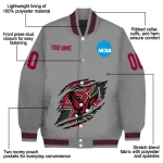 personalized boston college eagles feral slash grey varsity jacket best selling