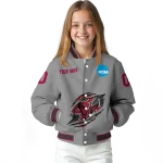 personalized boston college eagles feral slash grey varsity jacket best selling
