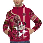 personalized boston college eagles football micky mouse maroon windbreaker jacket best selling