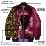 personalized boston college eagles skull cluster maroon bomber jacket best selling