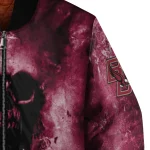 personalized boston college eagles skull cluster maroon bomber jacket best selling
