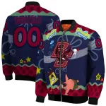 personalized boston college eagles spongebob playtime maroon blue bomber jacket best selling