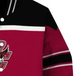 personalized boston college eagles stripe statement maroon black varsity jacket best selling