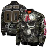 personalized boston red sox camouflage skull camouflage bomber jacket best selling