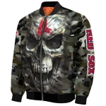 personalized boston red sox camouflage skull camouflage bomber jacket best selling