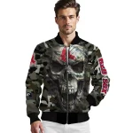 personalized boston red sox camouflage skull camouflage bomber jacket best selling