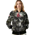 personalized boston red sox camouflage skull camouflage bomber jacket best selling