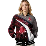 personalized boston red sox electric flash red varsity jacket best selling