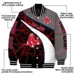 personalized boston red sox electric flash red varsity jacket best selling