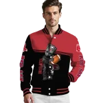 personalized boston red sox groot football red black varsity jacket best selling