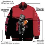 personalized boston red sox groot football red black varsity jacket best selling