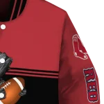 personalized boston red sox groot football red black varsity jacket best selling
