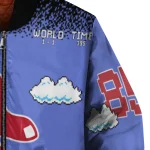 personalized boston red sox mario blocks blue black bomber jacket best selling