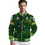 personalized boston red sox shamrock vortex green varsity jacket best selling