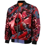personalized boston red sox skull horde red bomber jacket best selling