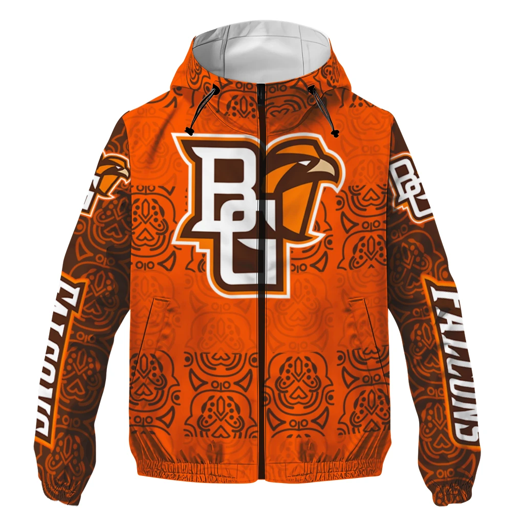 personalized bowling green falcons cat eyes orange windbreaker jacket best selling personalized bowling green falcons cat eyes orange windbreaker jacket best selling