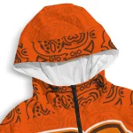 personalized bowling green falcons cat eyes orange windbreaker jacket best selling