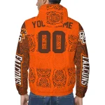 personalized bowling green falcons cat eyes orange windbreaker jacket best selling