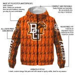 personalized bowling green falcons lightning strike grid orange windbreaker jacket best selling