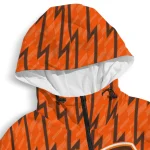 personalized bowling green falcons lightning strike grid orange windbreaker jacket best selling