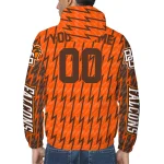 personalized bowling green falcons lightning strike grid orange windbreaker jacket best selling
