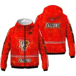 personalized bowling green falcons shards cluster orange windbreaker jacket best selling