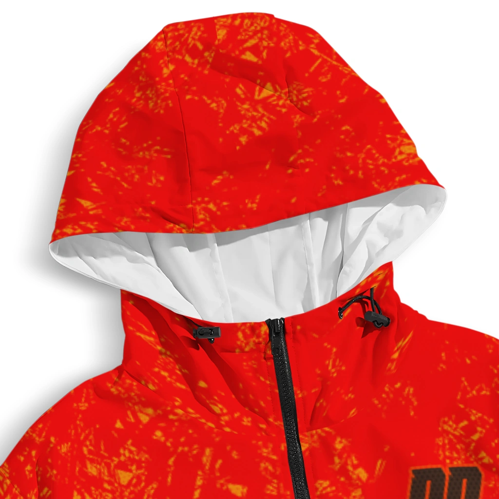 personalized bowling green falcons shards cluster orange windbreaker jacket premium grade personalized bowling green falcons shards cluster orange windbreaker jacket premium grade