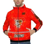 personalized bowling green falcons shards cluster orange windbreaker jacket best selling