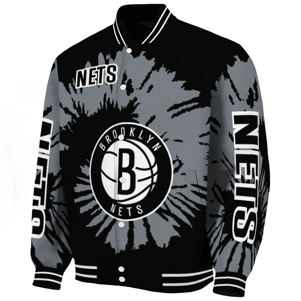 personalized brooklyn nets burst splatter black varsity jacket best selling personalized brooklyn nets burst splatter black varsity jacket best selling