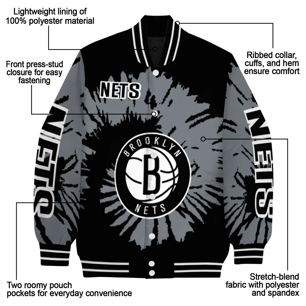 personalized brooklyn nets burst splatter black varsity jacket new arrival personalized brooklyn nets burst splatter black varsity jacket new arrival
