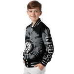 personalized brooklyn nets burst splatter black varsity jacket best selling