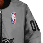 personalized brooklyn nets claw accent grey bomber jacket best selling