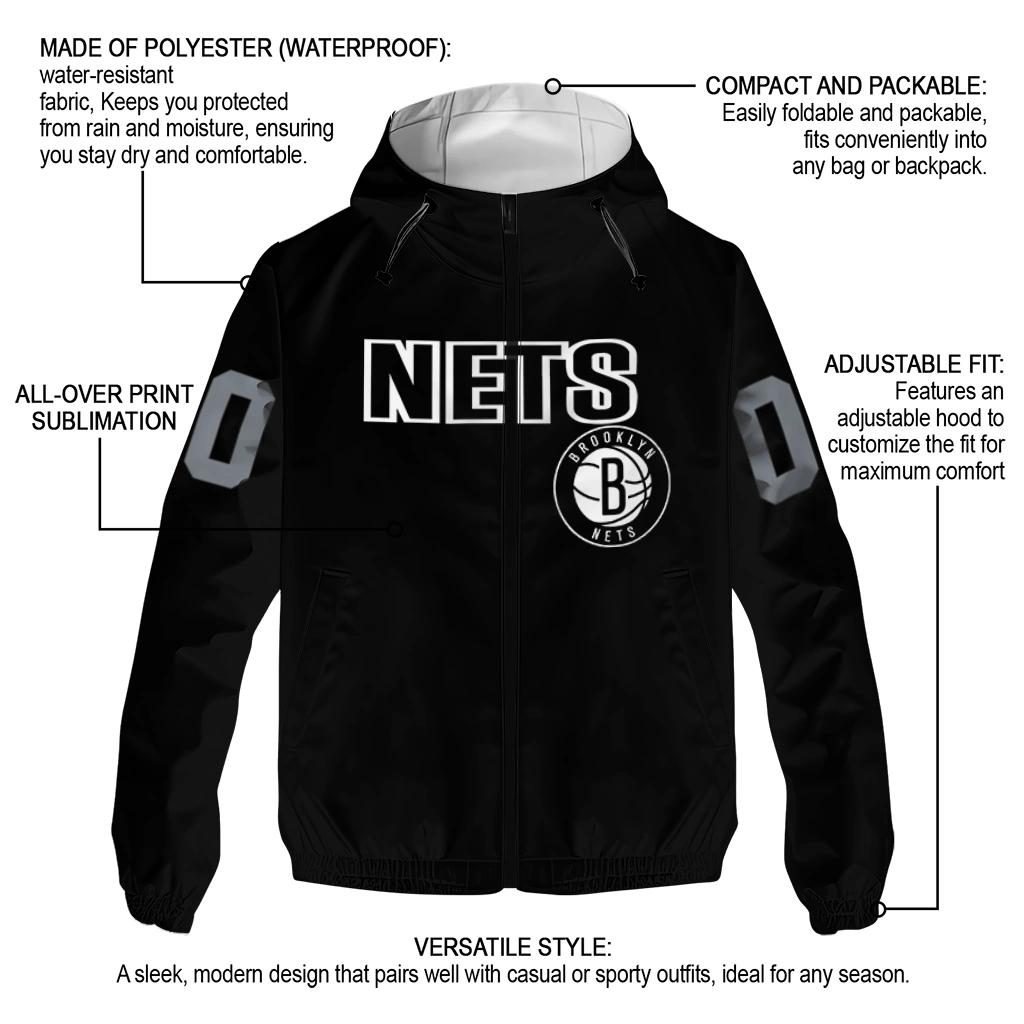 personalized brooklyn nets flame trim black windbreaker jacket new arrival personalized brooklyn nets flame trim black windbreaker jacket new arrival