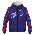personalized buffalo bills abstract streaks blue windbreaker jacket best selling