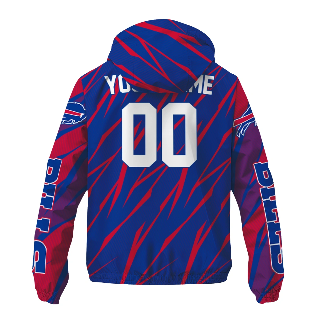 personalized buffalo bills abstract streaks blue windbreaker jacket fashion forward personalized buffalo bills abstract streaks blue windbreaker jacket fashion forward