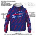 personalized buffalo bills abstract streaks blue windbreaker jacket best selling