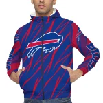 personalized buffalo bills abstract streaks blue windbreaker jacket best selling