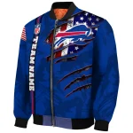 personalized buffalo bills american pride tears blue bomber jacket best selling