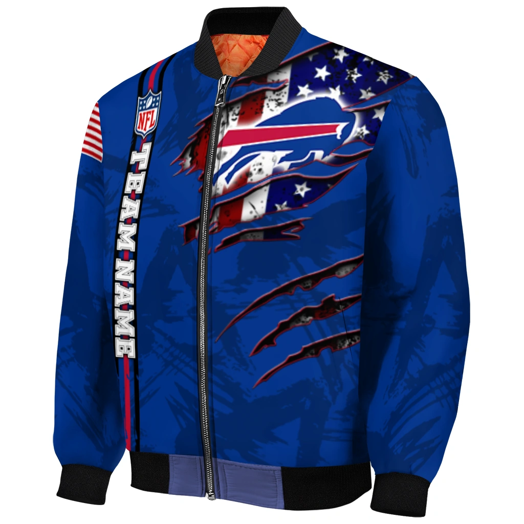 personalized buffalo bills american pride tears blue bomber jacket fashion forward personalized buffalo bills american pride tears blue bomber jacket fashion forward