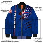 personalized buffalo bills american pride tears blue bomber jacket best selling