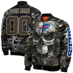 personalized buffalo bills camouflage skull camouflage bomber jacket best selling